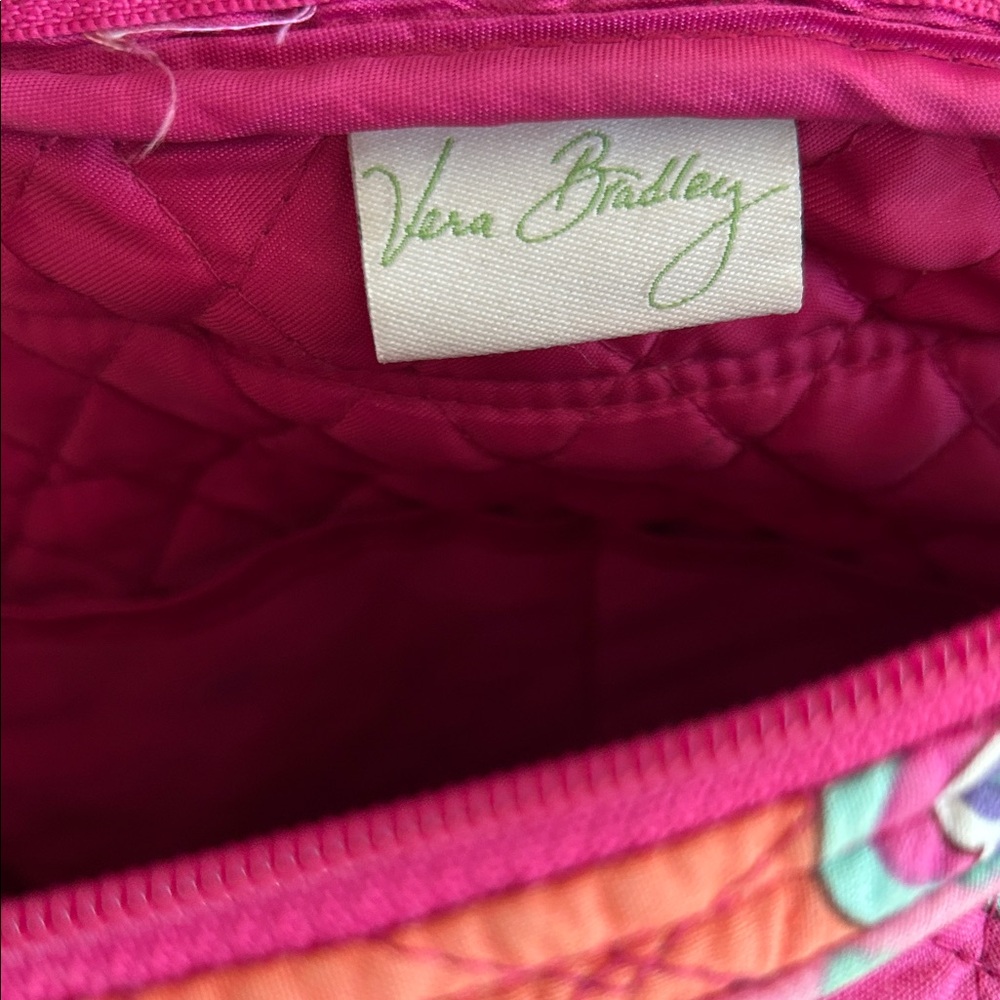 Vera Bradley Pink and Orange Patterned Backpack - Picture 5 of 7